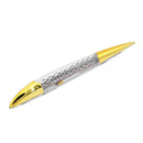 Car Solar Shark Gill Warning Lights Car Door Anti-collision Rear-end Collision LED Dlashing Lamp, Mode: Constant Bright + Flashing (Gold)