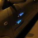Car Solar Shark Gill Warning Lights Car Door Anti-collision Rear-end Collision LED Dlashing Lamp, Mode: Constant Bright + Flashing (Silver)