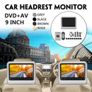 9 inch Car Rear Row HD External Headrest DVD Player Display + MP5(Grey)