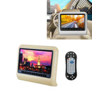 9 inch Car Rear Row HD External Headrest DVD Player Display + MP5(Beige)