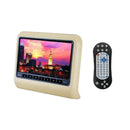 9 inch Car Rear Row HD External Headrest DVD Player Display + MP5(Beige)