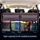 Universal Car Trunk Sundries Storage Bag Car Rear Seat Net Pocket Bag (Coffee)