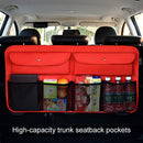 Universal Car Trunk Sundries Storage Bag Car Rear Seat Net Pocket Bag (Red)