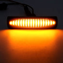 2 PCS DC12V / 3W Car LED Dynamic Blinker Side Lights Flowing Water Turn Signal Light for Land Rover, Amber Light (Black)