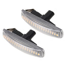 2 PCS DC12V / 3W Car LED Dynamic Blinker Side Lights Flowing Water Turn Signal Light for Land Rover, Amber Light (Transparent)