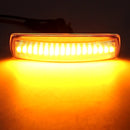 2 PCS DC12V / 3W Car LED Dynamic Blinker Side Lights Flowing Water Turn Signal Light for Land Rover, Amber Light (Transparent)