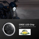 EagleVision DC9-30V 35W 6000K 4000LM 5.75 inch Round Motorcycle LED Headlight with Angel Eye for Harley-Davidson