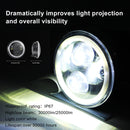 EagleVision DC9-30V 35W 6000K 4000LM 5.75 inch Round Motorcycle LED Headlight with Angel Eye for Harley-Davidson