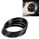 4 PCS Car Metal Air Outlet Decorative Outside Ring for Audi A3 / S3 / Q2L (Black)
