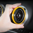 4 PCS Car Metal Air Outlet Decorative Outside Ring for Audi A3 / S3 / Q2L (Gold)