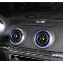 4 PCS Car Metal Air Outlet Decorative Outside Ring for Audi A3 / S3 / Q2L (Blue)