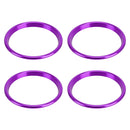 4 PCS Car Metal Air Outlet Decorative Outside Ring for Audi A3 / S3 / Q2L (Purple)