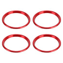 4 PCS Car Metal Air Outlet Decorative Outside Ring for Audi A3 / S3 / Q2L (Red)