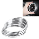 4 PCS Car Metal Air Outlet Decorative Outside Ring for Audi A3 / S3 / Q2L (Silver)
