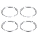 4 PCS Car Metal Air Outlet Decorative Outside Ring for Audi A3 / S3 / Q2L (Silver)