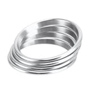 4 PCS Car Metal Air Outlet Decorative Outside Ring for Audi A3 / S3 / Q2L (Silver)