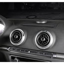 4 PCS Car Metal Air Outlet Decorative Outside Ring for Audi A3 / S3 / Q2L (Silver)