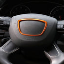 Car Auto Steering Wheel Ring Cover Trim Sticker Decoration for Audi (Orange)