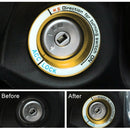For Ford Fluorescent Aluminum Alloy Ignition Key Ring, Inside Diameter: 3.2cm (Gold)