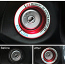 For Ford Fluorescent Aluminum Alloy Ignition Key Ring, Inside Diameter: 3.2cm (Red)