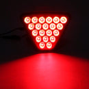 DC12V 1W Car Triangle Highlight Brake Lights Reversing Light with 20LEDs SMD-3528 (Transparent)