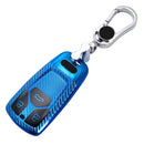For Audi Smart 3-button 2018 Car TPU Key Protective Cover Key Case with Key Ring (Red)