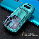For Audi Smart 3-button 2018 Car TPU Key Protective Cover Key Case with Key Ring (Red)
