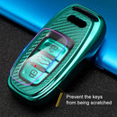For Audi Smart 3-button C Version Car TPU Key Protective Cover Key Case with Key Ring (Silver)