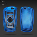 For BMW Square 4-button A Version Car TPU Key Protective Cover Key Case with Key Ring (Green)