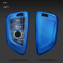 For BMW Blade 4-button A Version Car TPU Key Protective Cover Key Case with Key Ring (Green)