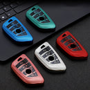 For BMW Blade 4-button A Version Car TPU Key Protective Cover Key Case with Key Ring (Green)