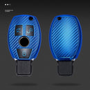 For Mercedes-Benz C-Class 3-button B Version Car TPU Key Protective Cover Key Case with Key Ring (Green)