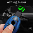 For Mercedes-Benz C-Class 3-button B Version Car TPU Key Protective Cover Key Case with Key Ring (Blue)