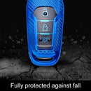 For Ford Folding 3-button Car TPU Key Protective Cover Key Case with Key Ring (Pink)