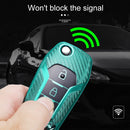 For Ford Folding 3-button Car TPU Key Protective Cover Key Case with Key Ring (Pink)