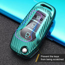 For Ford Folding 3-button Car TPU Key Protective Cover Key Case with Key Ring (Green)