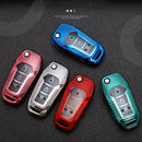 For Ford Folding 3-button Car TPU Key Protective Cover Key Case with Key Ring (Green)