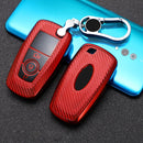 For Ford Smart 3-button Car TPU Key Protective Cover Key Case with Key Ring (Red)