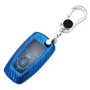 For Ford Smart 3-button Car TPU Key Protective Cover Key Case with Key Ring (Red)