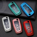 For Ford Smart 3-button Car TPU Key Protective Cover Key Case with Key Ring (Blue)