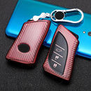 For Lexus Smart 3-button Car TPU Key Protective Cover Key Case with Key Ring (Pink)