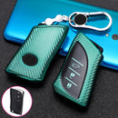 For Lexus Smart 3-button Car TPU Key Protective Cover Key Case with Key Ring (Green)