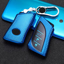 For Lexus Smart 3-button Car TPU Key Protective Cover Key Case with Key Ring (Blue)