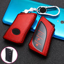 For Lexus Smart 3-button Car TPU Key Protective Cover Key Case with Key Ring (Red)