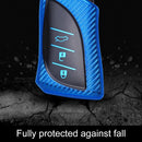 For Lexus Smart 3-button Car TPU Key Protective Cover Key Case with Key Ring (Pink)