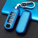 For Mazda Smart 3-button Car TPU Key Protective Cover Key Case with Key Ring (Blue)
