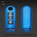 For Mazda Smart 3-button Car TPU Key Protective Cover Key Case with Key Ring (Blue)