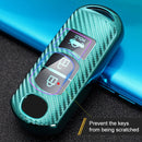 For Mazda Smart 3-button Car TPU Key Protective Cover Key Case with Key Ring (Red)