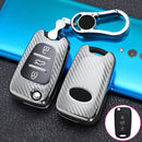 For KIA Folding 3-button Car TPU Key Protective Cover Key Case with Key Ring (Silver)