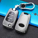 For KIA Folding 3-button Car TPU Key Protective Cover Key Case with Key Ring (Silver)